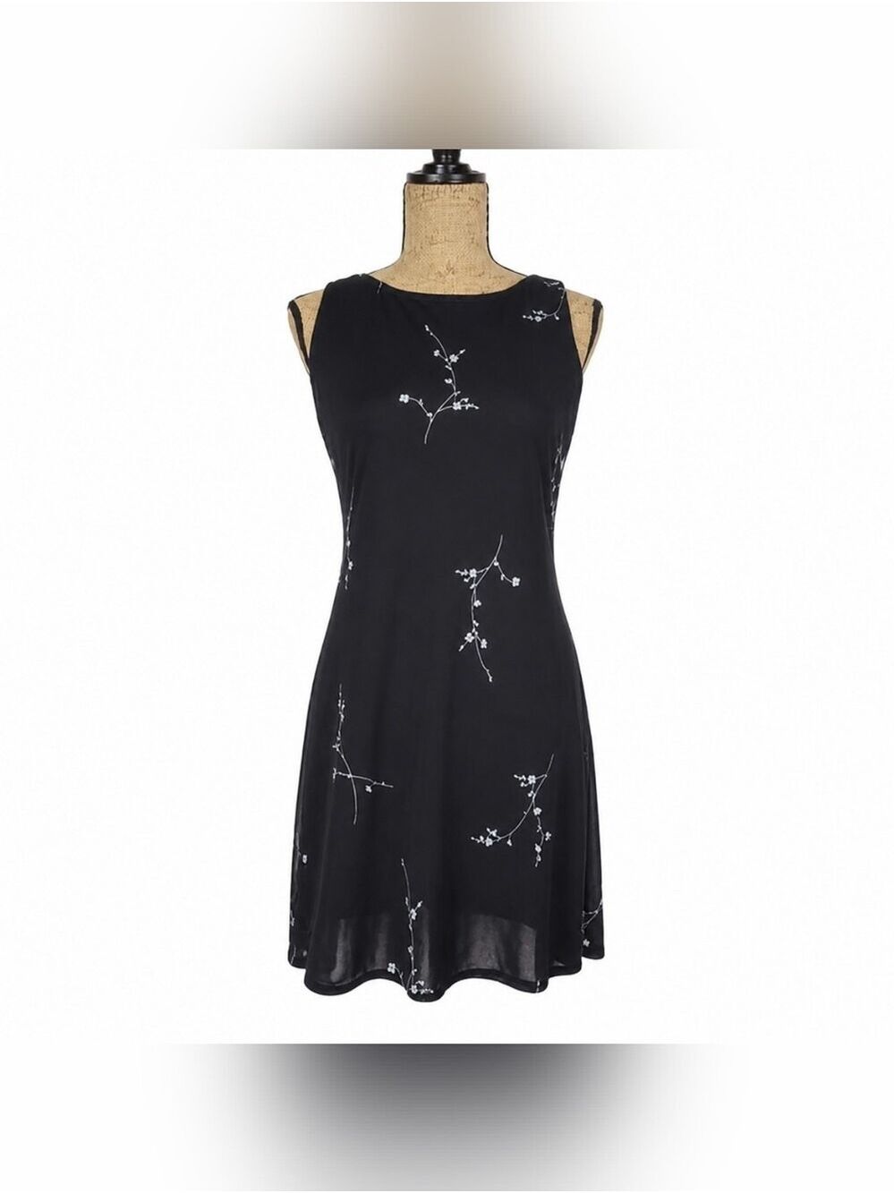 Jalate Women's Black Dress Size Medium Y2K 90s Cut Sheer - Picture 1 of 12